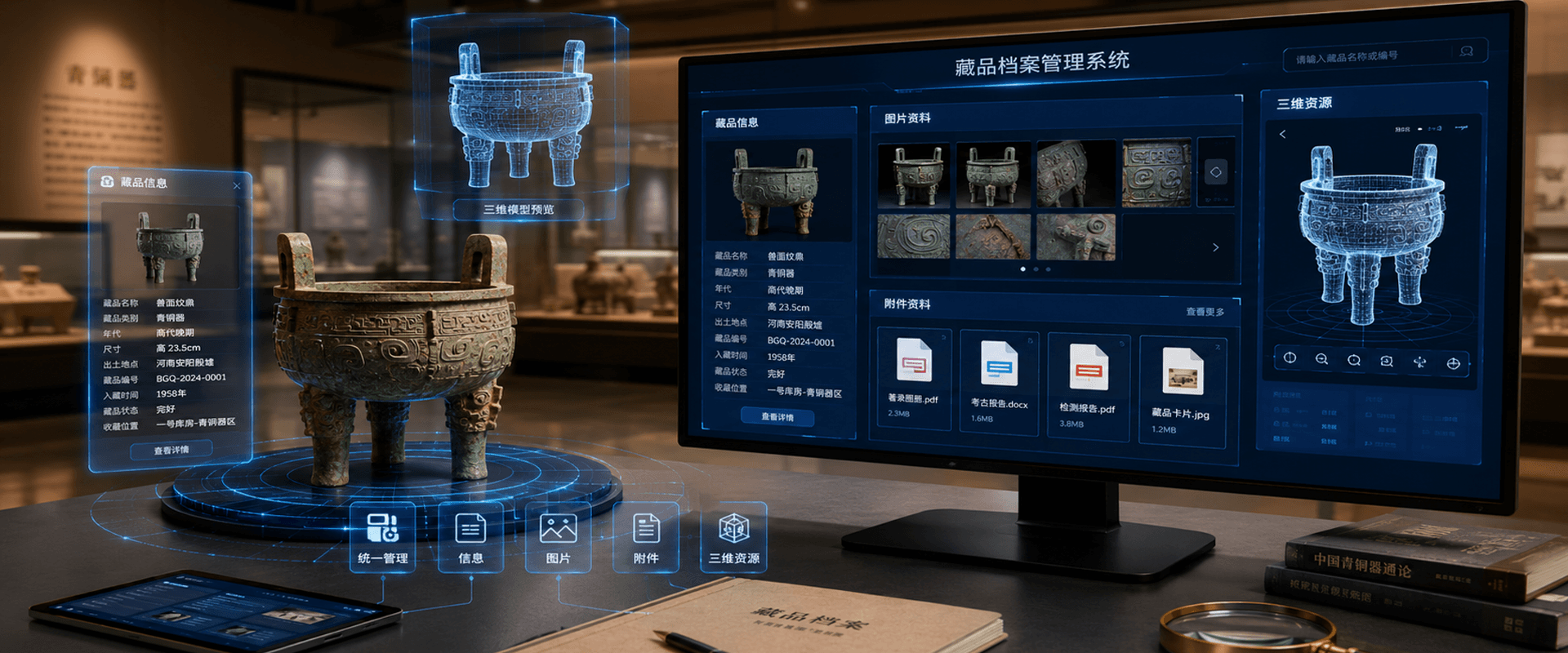 藏品档案建档管理功能配图